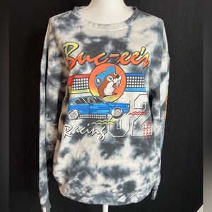 Bucees Black & grey Tie-Dye Crewneck Sweatshirt